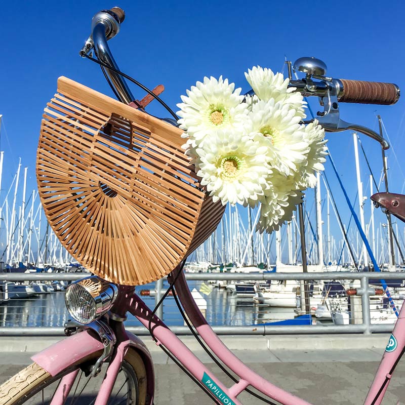 BIKE PRETTY®️ Half Circle Bamboo Bike Bag - Image 4