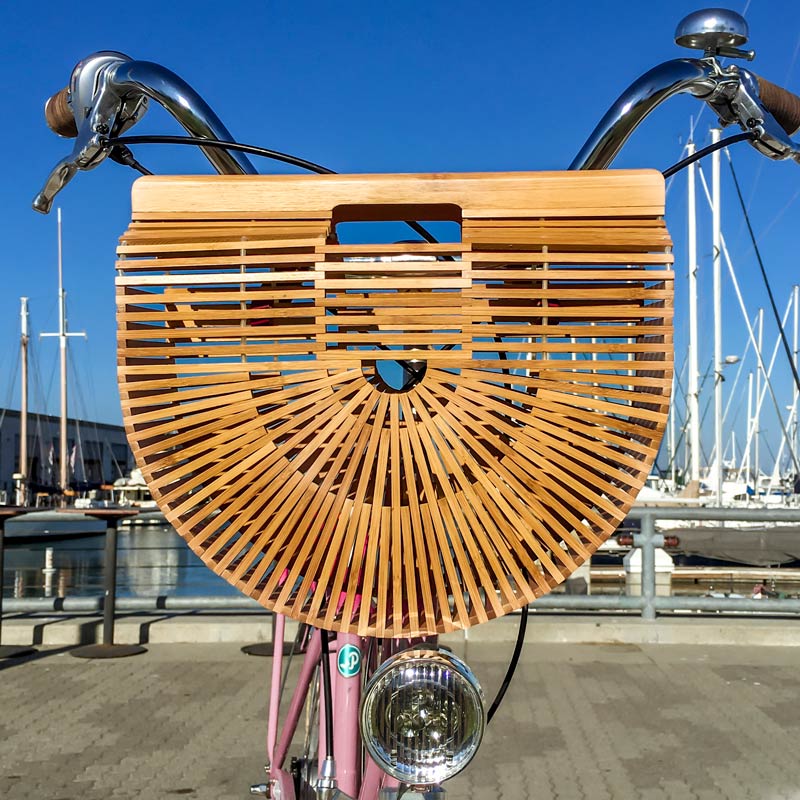 BIKE PRETTY®️ Half Circle Bamboo Bike Bag - Image 5
