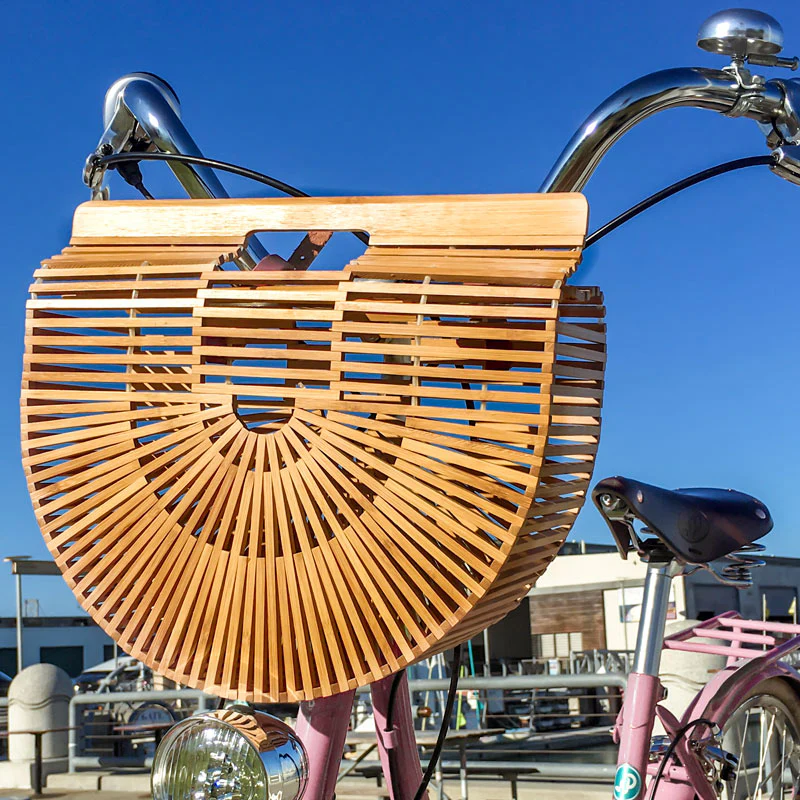 BIKE PRETTY®️ Half Circle Bamboo Bike Bag - Image 7