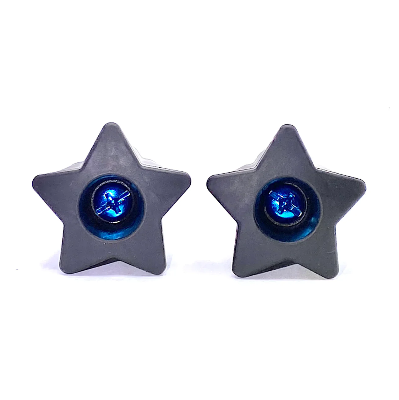 Blue Metallic Bolts / Screws for Bolt-on Toe Stops & Toe Plugs (5/16"), Pair - Image 2