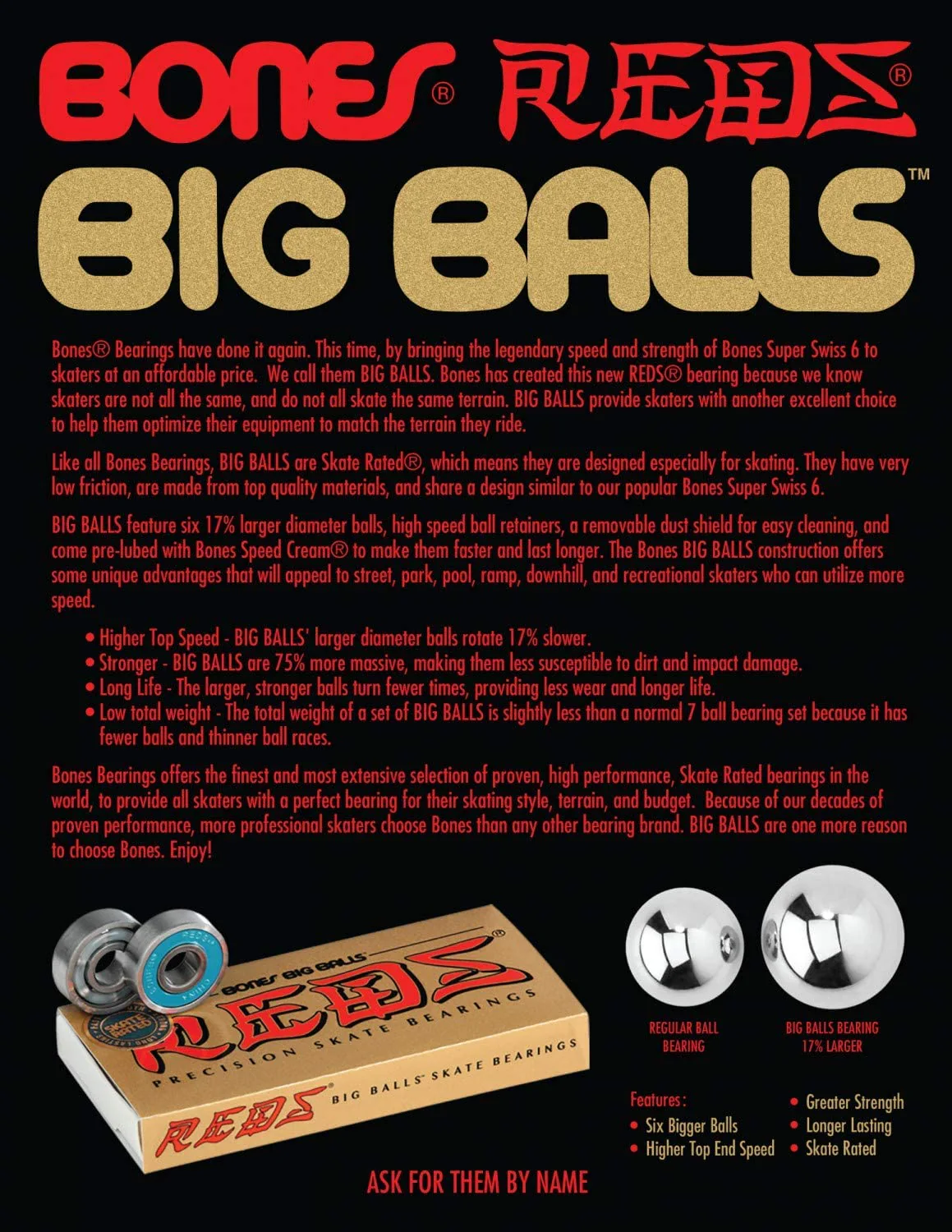 Bones® BIG BALLS™ REDS® Bearings - Image 3