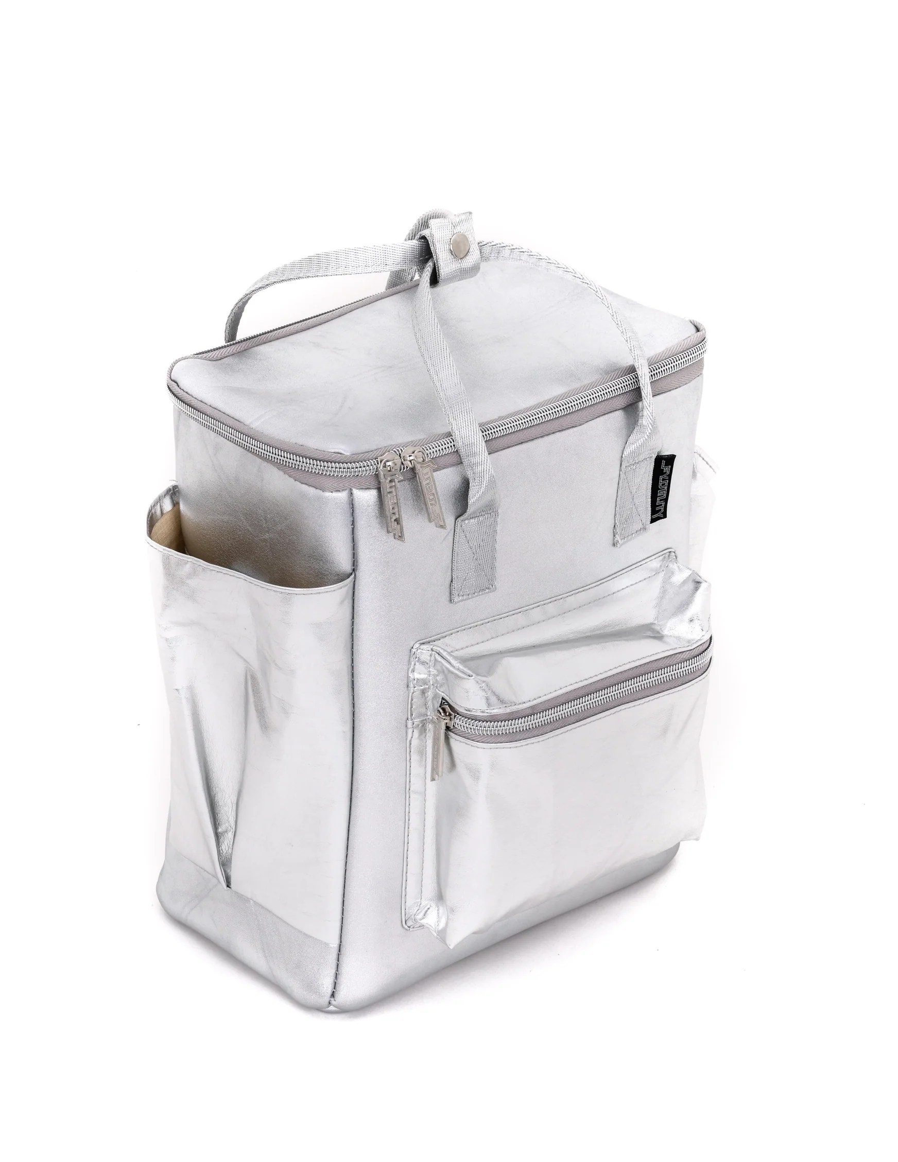 Cooler Backpack | 12 Can Beach Bag Silver - Image 6