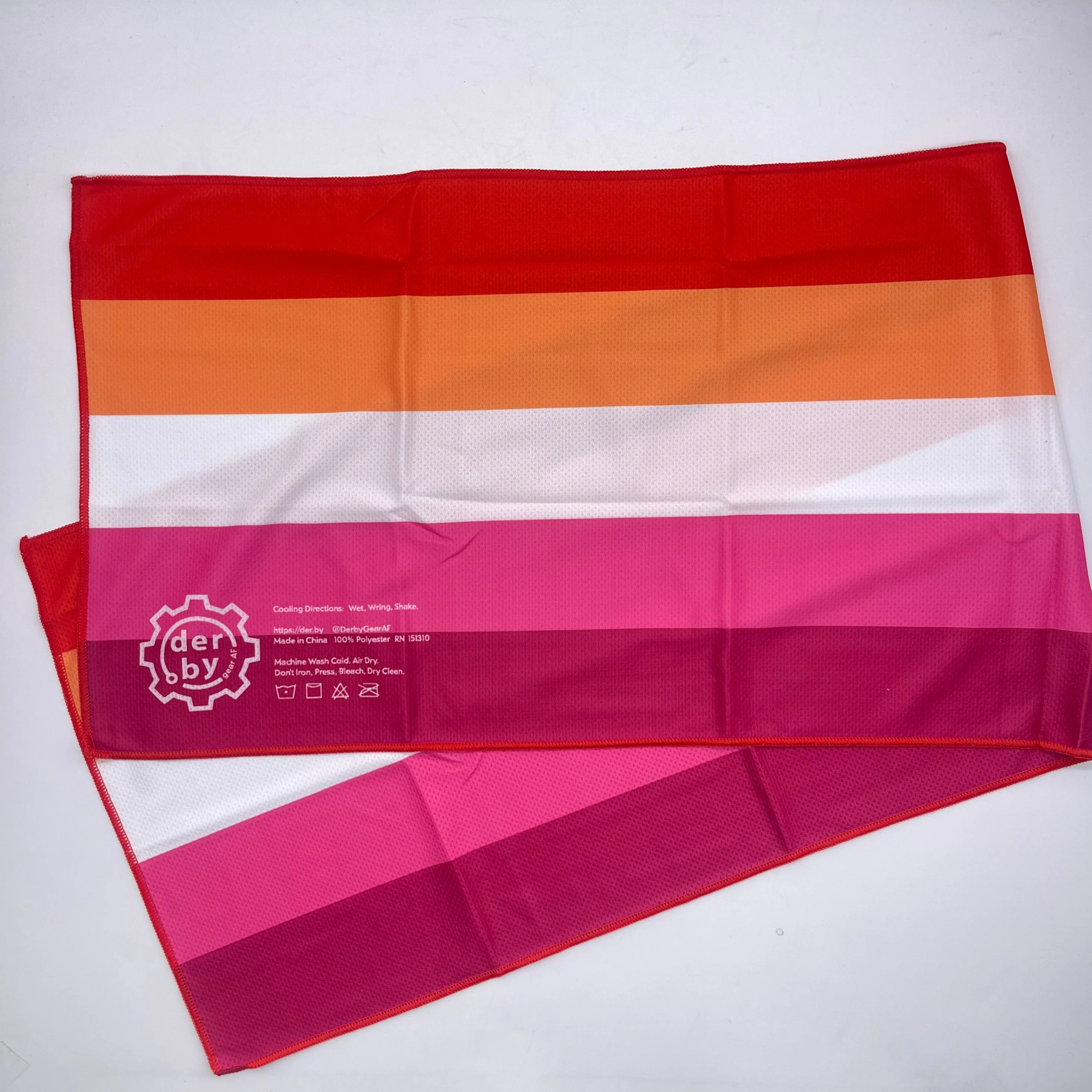 Derby Ice Instant Cooling Towel - LESBIAN PRIDE FLAG