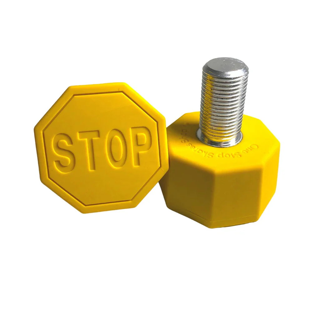 Stop Sign Toe Stops - YELLOW