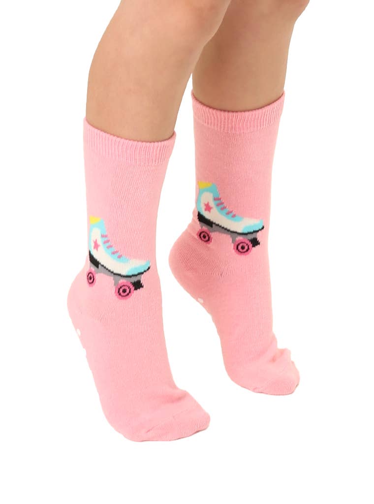 Kids Packaged Crew Socks - Roller Skate - Pink - Image 4