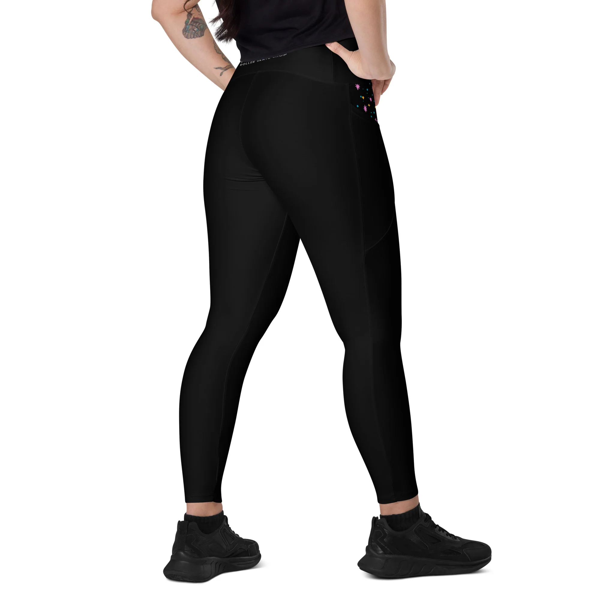 Pigeon's Skate Leggings with Pockets - BLACK - Image 6