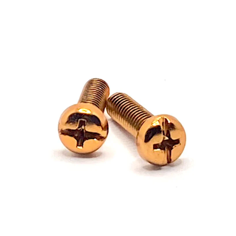 Copper Metallic Bolts / Screws for Bolt-on Toe Stops & Toe Plugs (5/16"), Pair