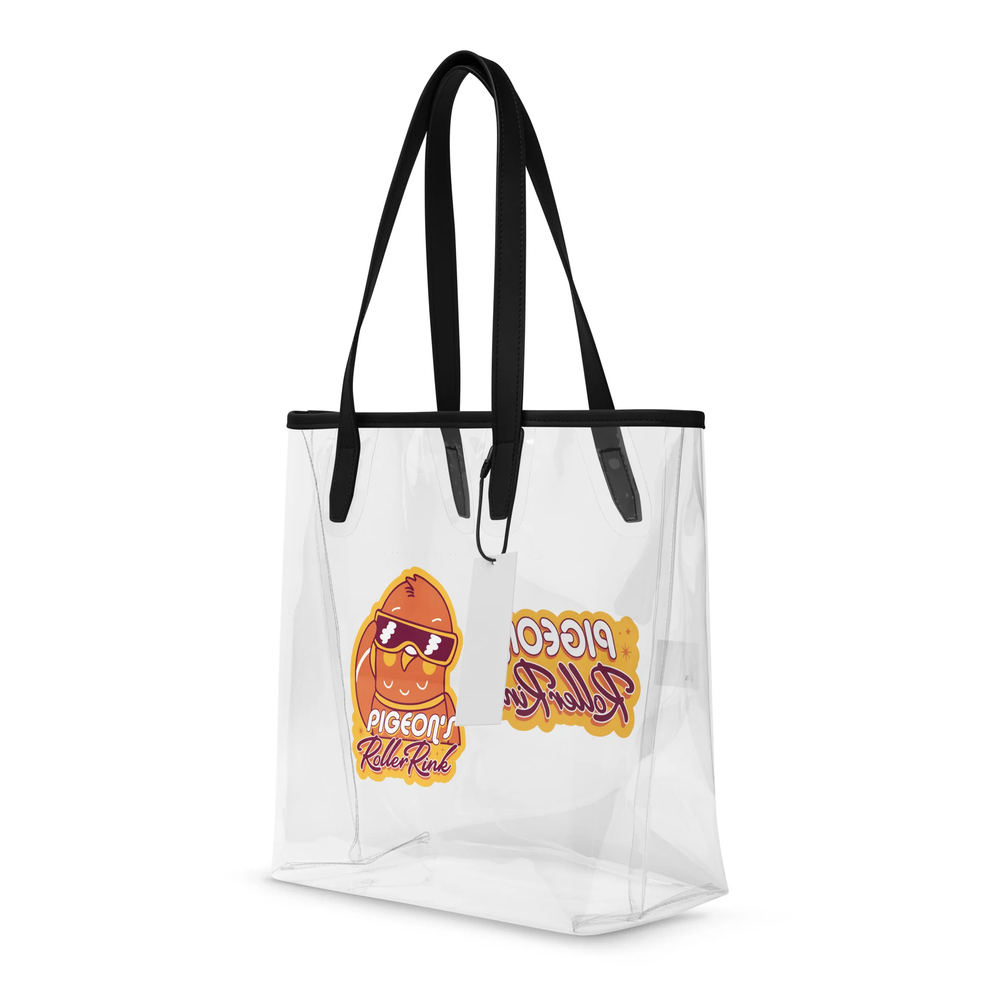 Pigeon's Roller Rink Clear tote bag - Image 4