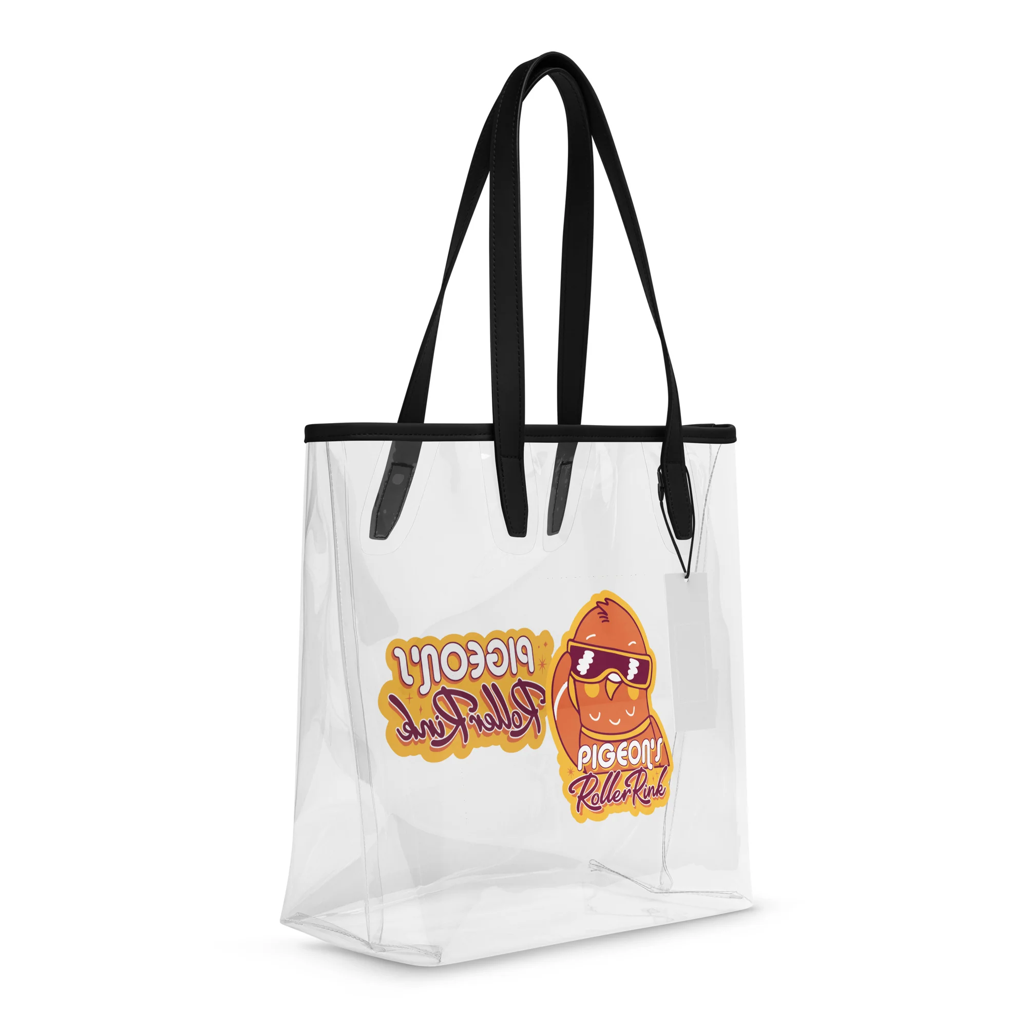 Pigeon's Roller Rink Clear tote bag - Image 6