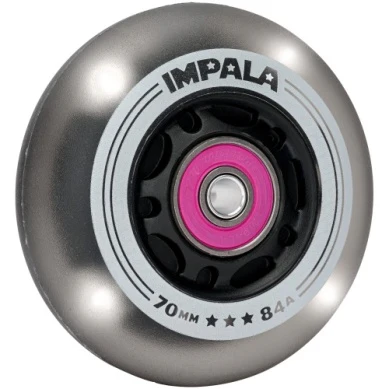 Light Up Inline Wheels with Bearings - Black 4pk