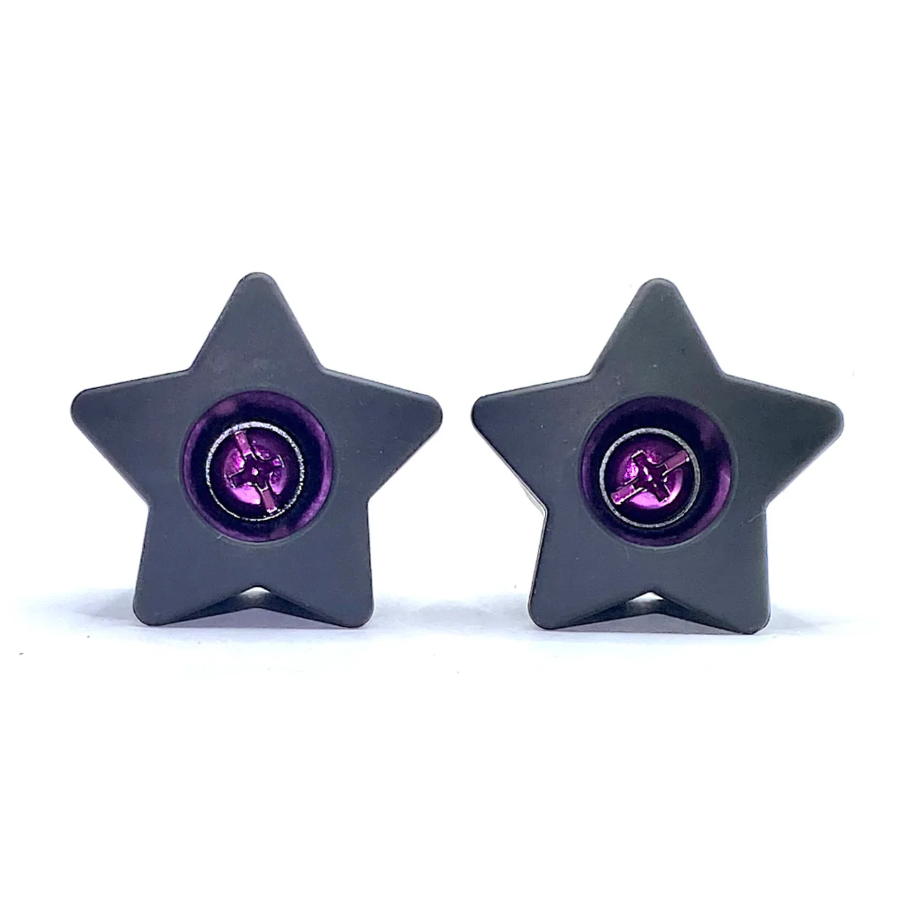 Purple Metallic Bolts / Screws for Bolt-on Toe Stops & Toe Plugs (5/16"), Pair - Image 2
