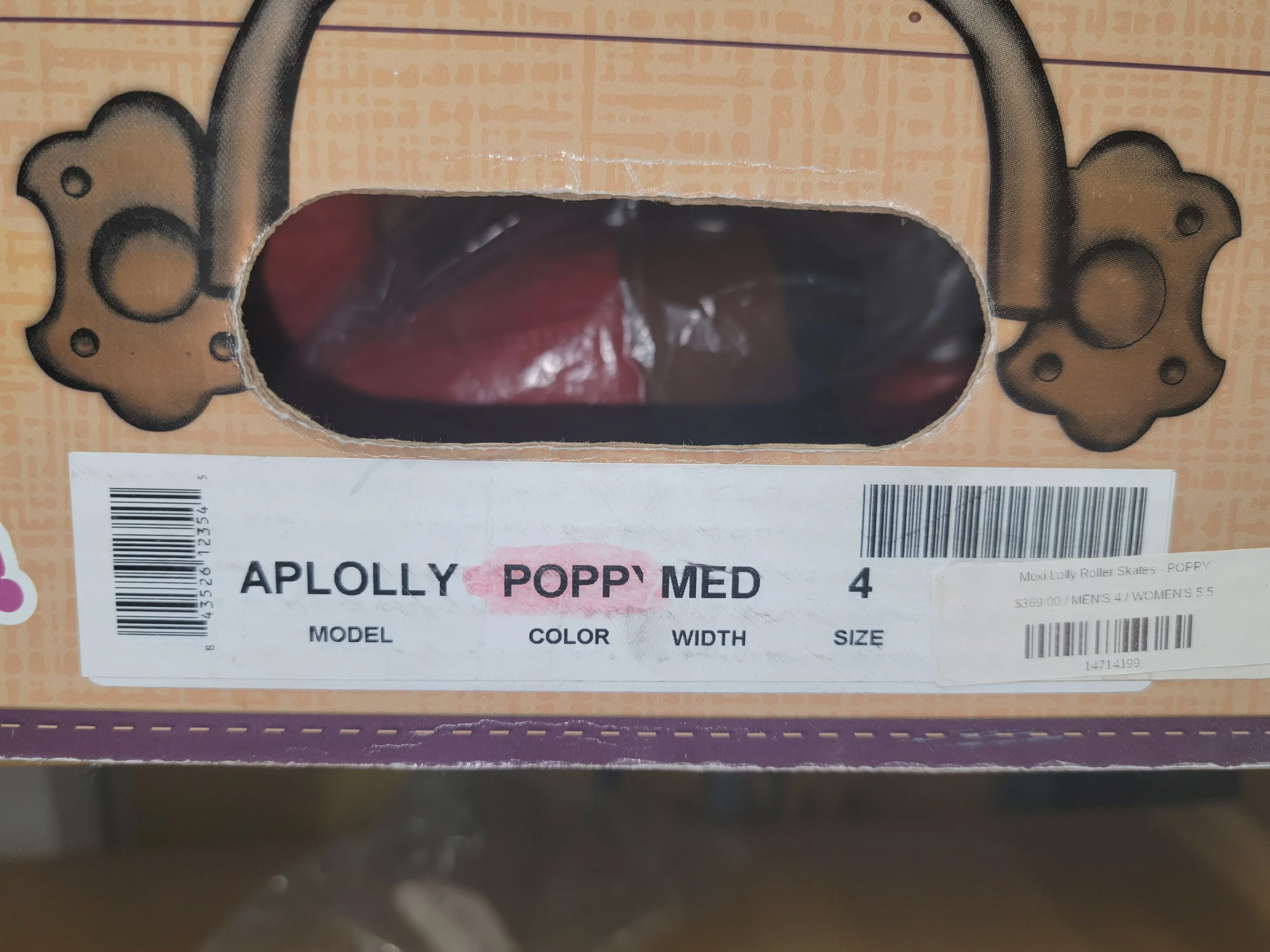 SIZE 4 RED LOLLY SKATES - Image 2