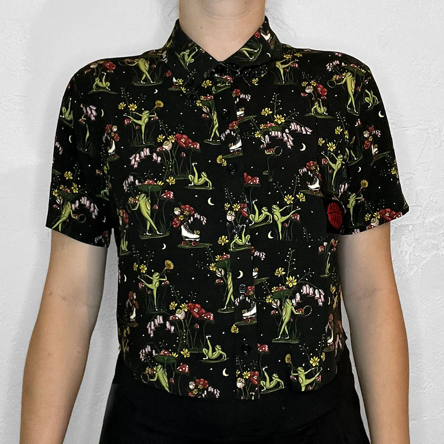 Skate Crop Button Up - LILY FROG - Image 3
