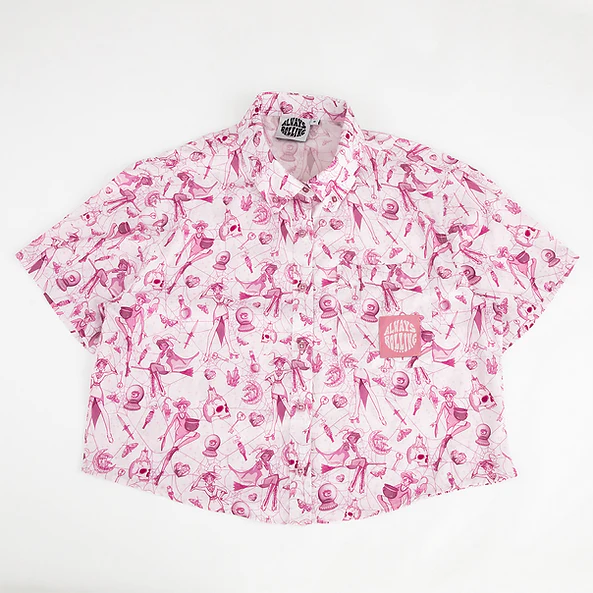 Skate Crop Button Up - SABRINA