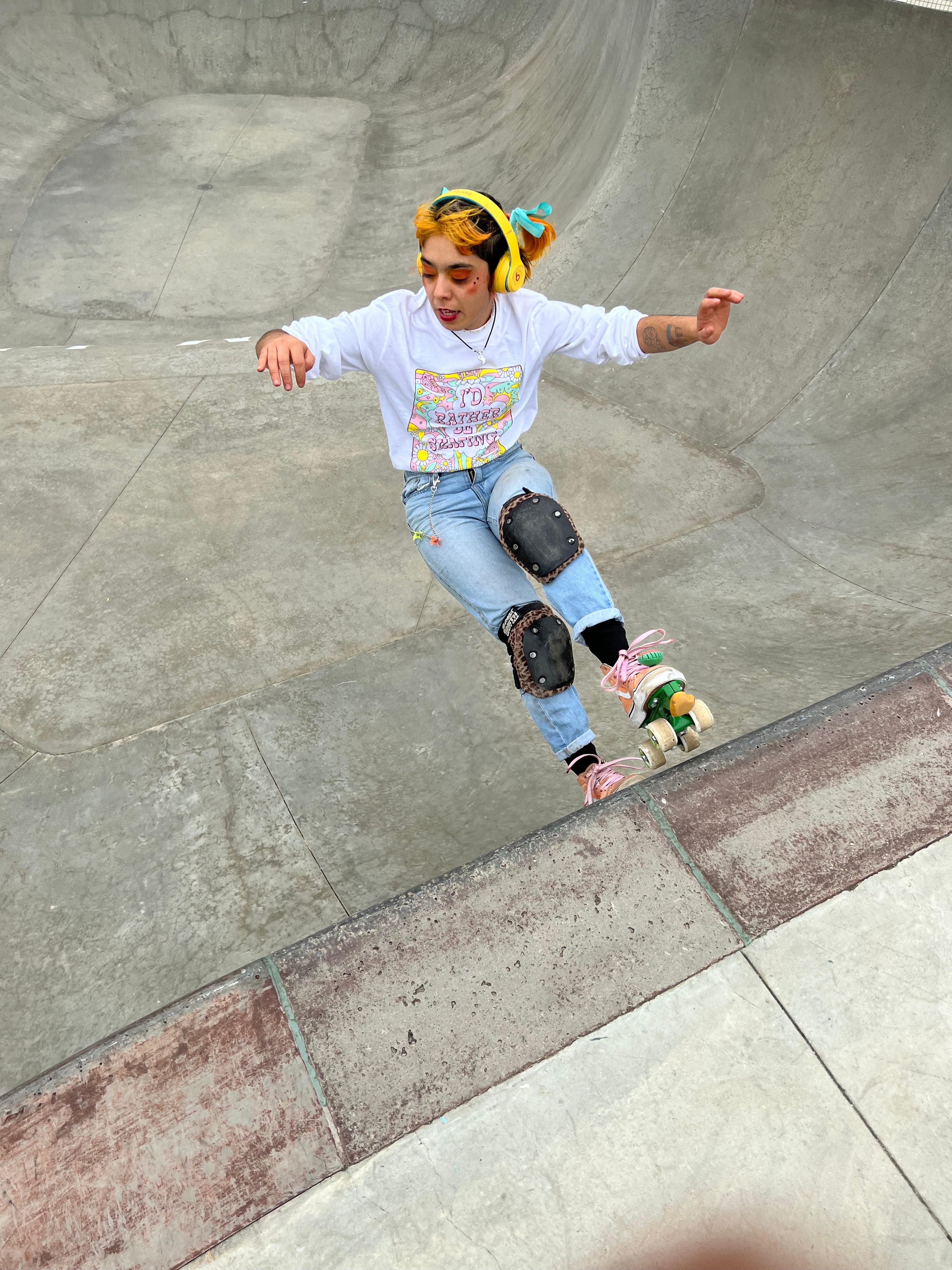I'd Rather Be Skating Long Sleeve Tee - Image 2